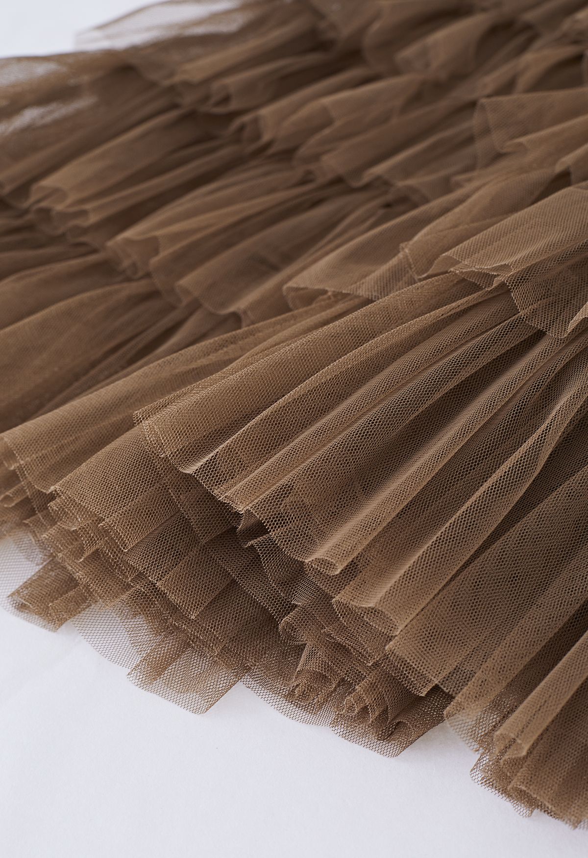 Swan Cloud Midi Skirt in Brown